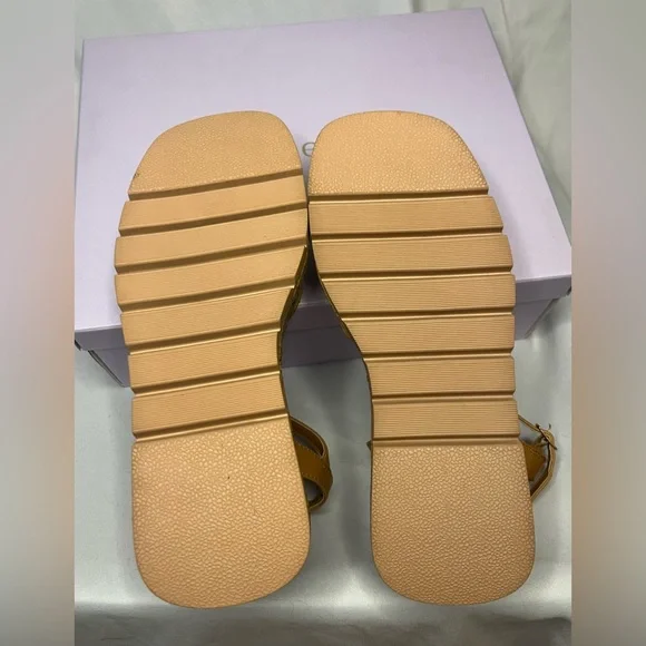 Madden Girl Tan Wedge Sandals - Picture 3 of 6